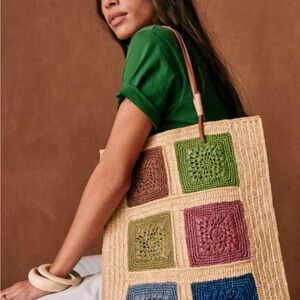 Sézane Francisco SOLD OUT Multicolor Woven Tote Bag
